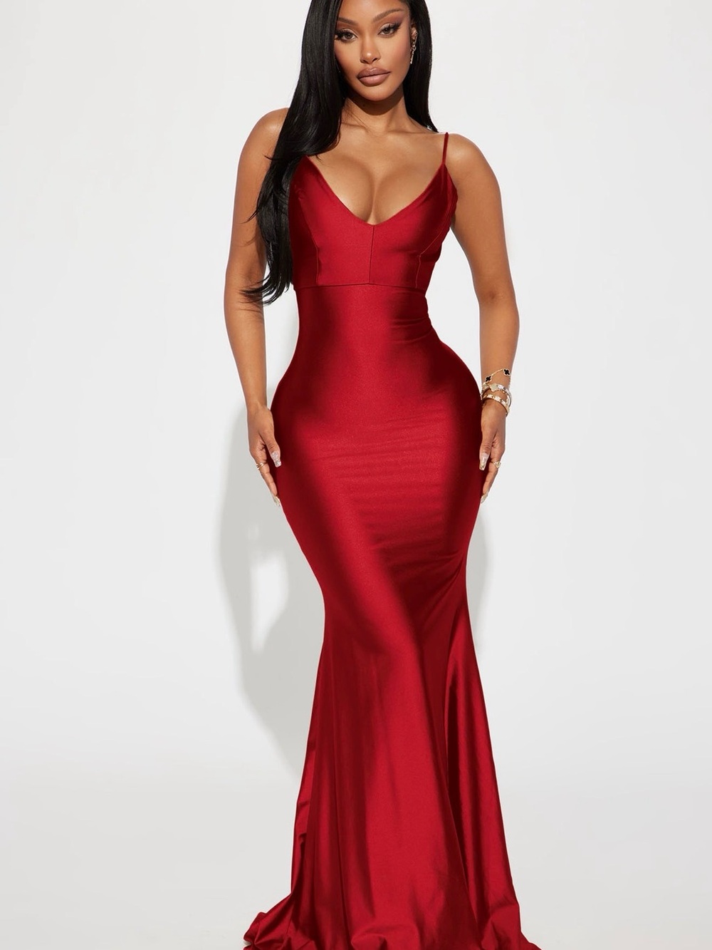 Elegant Wine Red Dress